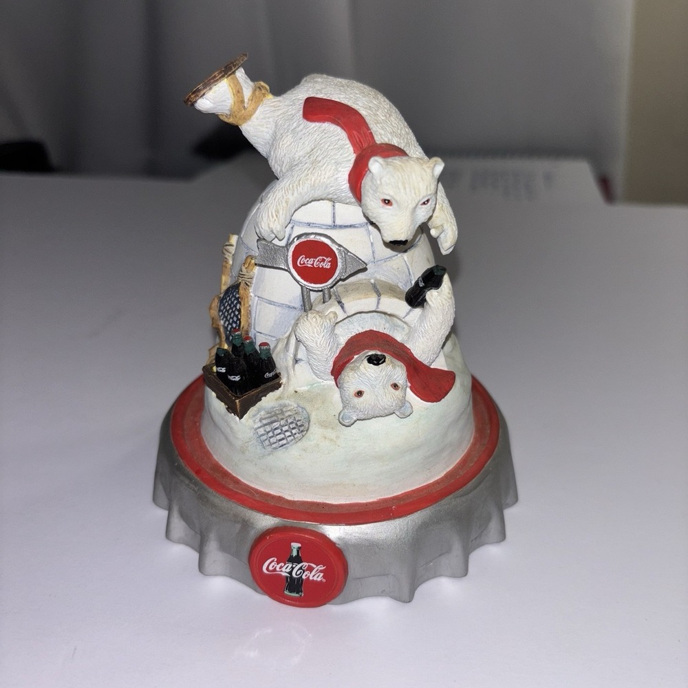 Vintage 1995 Coca Cola Polar Bear "Ice Cold Fun" Figurine